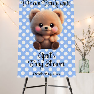 We can Bearly Wait Baby Shower teddy bear Foam Board