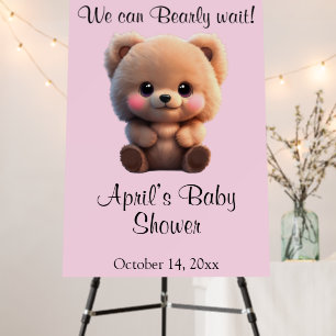 We can Bearly Wait Baby Shower teddy bear Foam Board