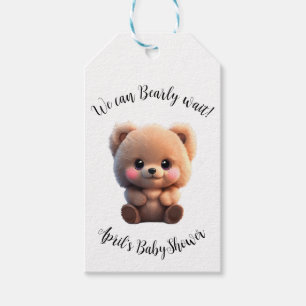 We can Bearly Wait Baby Shower teddy bear Gift Tags