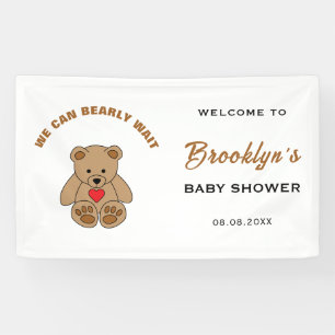 We Can Bearly Wait Baby Shower Teddy Bear Welcome Banner