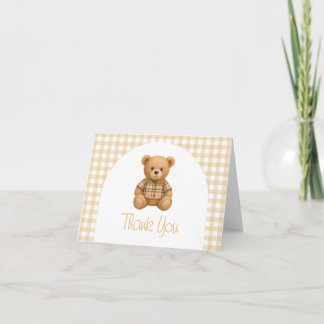We Can Bearly Wait Baby Shower Thank You Card
