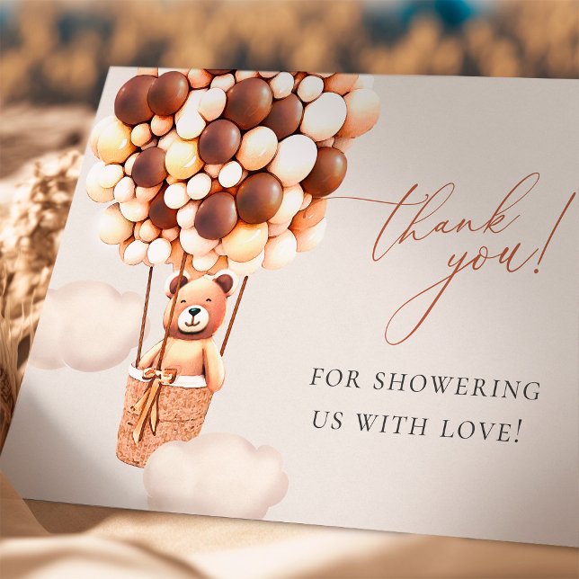 We Can Bearly Wait! Baby Shower Thank You Card (Creator Uploaded)