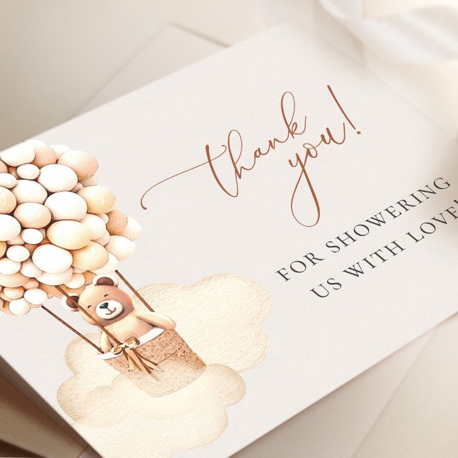 We Can Bearly Wait! Baby Shower Thank You Card (Creator Uploaded)