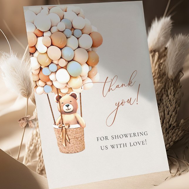 We Can Bearly Wait! Baby Shower Thank You Card (Creator Uploaded)