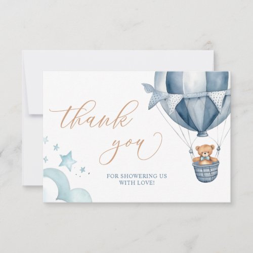 We Can Bearly Wait Baby Shower Thank You Card