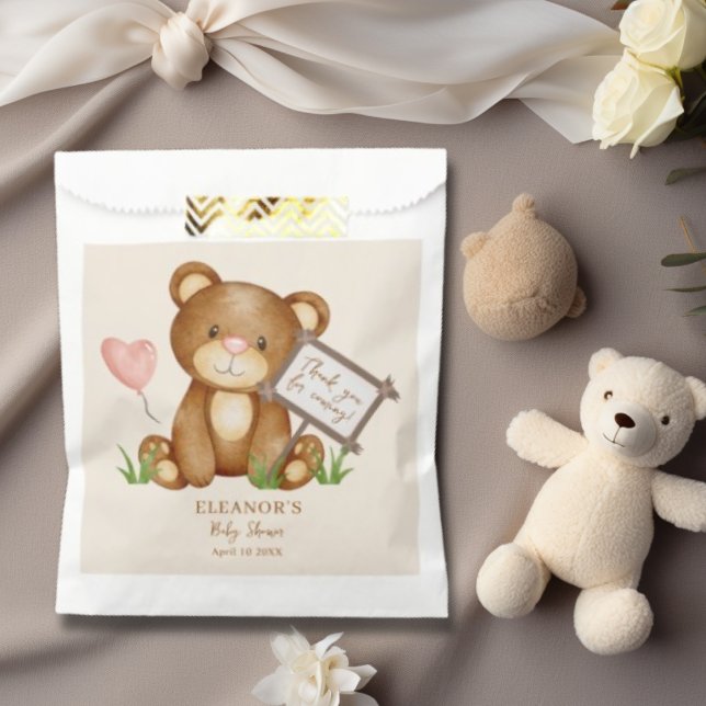 We Can Bearly Wait Baby Shower Thank You Favor Bag (Creator Uploaded)