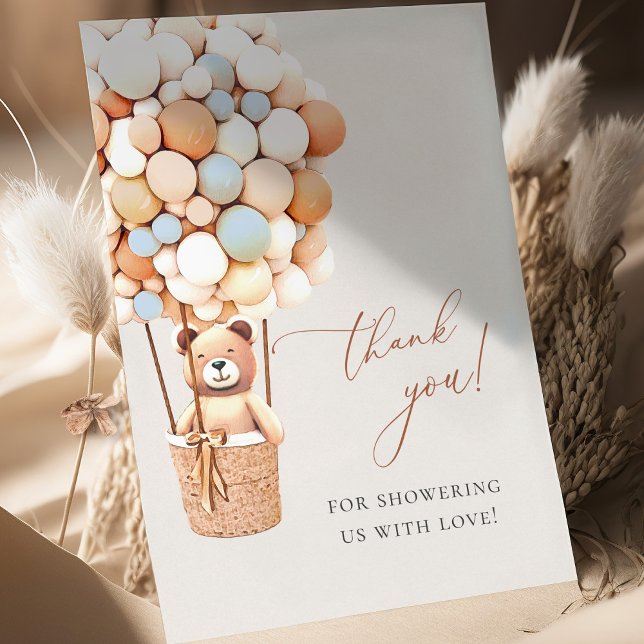 We Can Bearly Wait! Baby Shower Thank You Postcard (Creator Uploaded)