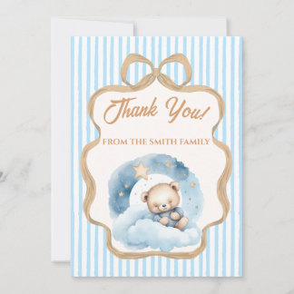 We Can Bearly Wait Baby Shower ThankYou Card Teddy