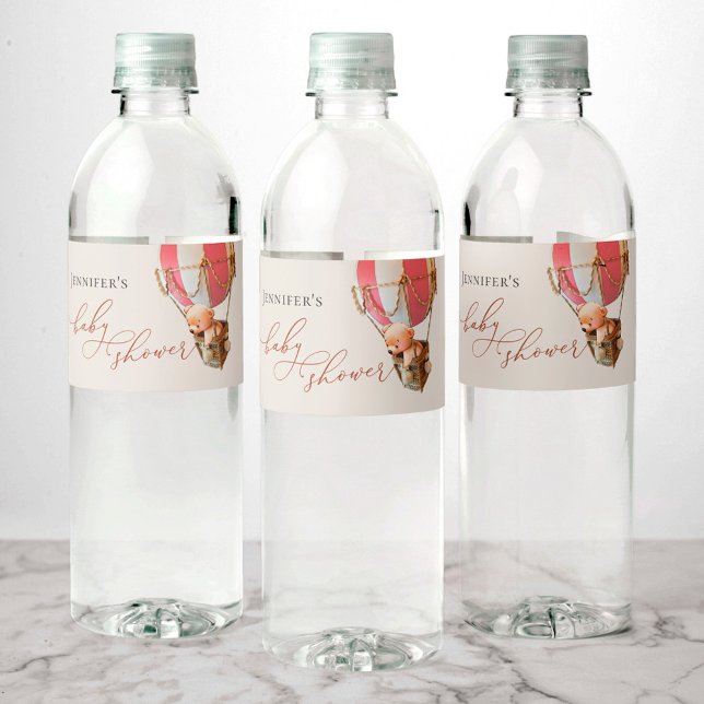 We Can Bearly Wait! Baby Shower Water Bottle Label (Creator Uploaded)