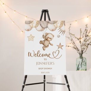 We can bearly wait baby shower welcome foam board