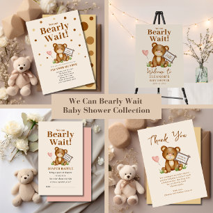 We Can Bearly Wait Baby Shower Welcome Foam Boards