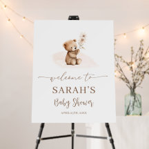 We can bearly wait Baby Shower Welcome Sign