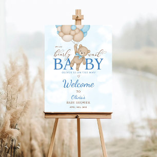 We Can Bearly Wait Baby Shower Welcome Sign