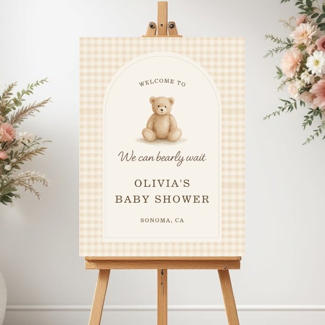 We Can Bearly Wait Baby Shower Welcome Sign (Creator Uploaded)