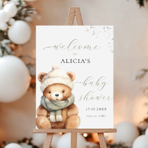 We Can Bearly Wait Baby Shower Welcome Sign