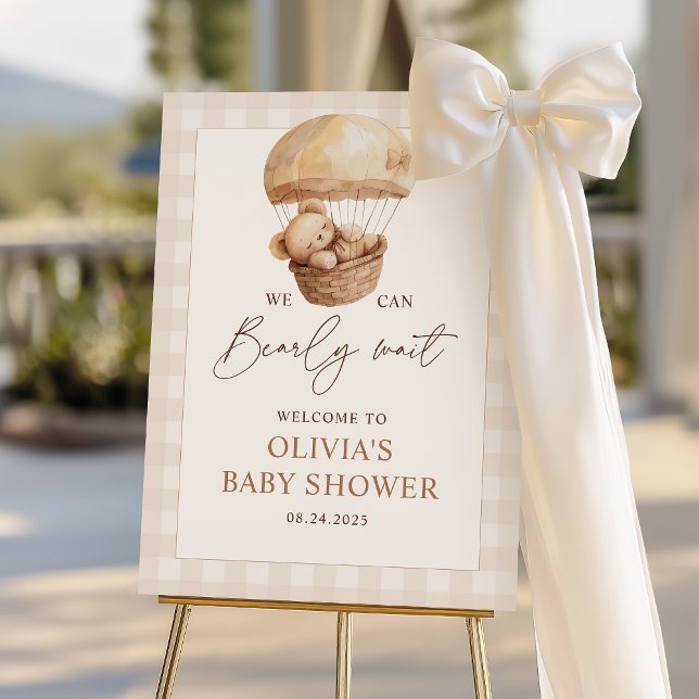 We Can Bearly Wait Baby Shower Welcome Sign (Creator Uploaded)
