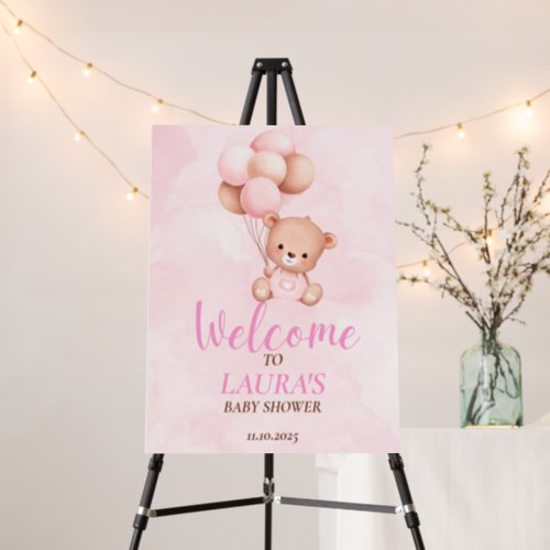 We Can Bearly Wait Baby Shower Welcome Sign