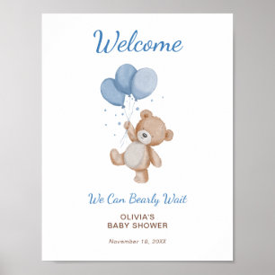 We Can Bearly Wait Baby Shower Welcome Sign