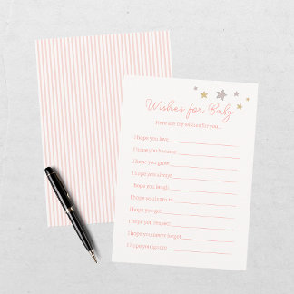 We Can Bearly Wait Baby Shower Wishes For Baby Enclosure Card