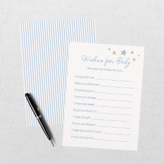 We Can Bearly Wait Baby Shower Wishes For Baby Enclosure Card