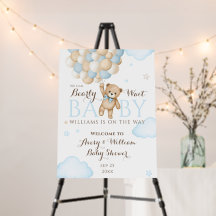 We Can Bearly Wait Balloon Bear Baby Boy Shower 