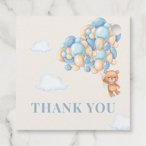 We Can Bearly Wait Balloons Baby Shower Thank You Favor Tags