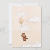 We Can Bearly Wait Balloons Twin Girl Baby Shower Invitation (Back)