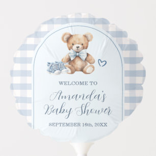 We can Bearly Wait Bear Baby Shoes Baby Shower Balloon
