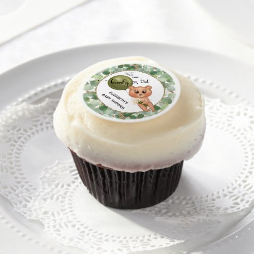 We Can Bearly Wait Bear Baby Shower Edible Frosting Rounds
