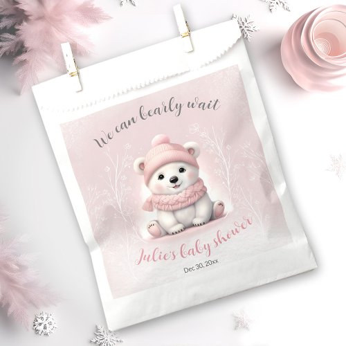 We Can Bearly Wait Bear Baby Shower Favor Bag