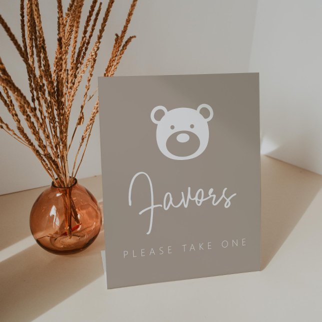 We Can Bearly Wait Bear Baby  Shower Favors  Pedestal Sign (Creator Uploaded)