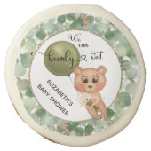 We Can Bearly Wait Bear Baby Shower Sugar Cookie (Front)
