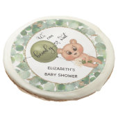 We Can Bearly Wait Bear Baby Shower Sugar Cookie (Angled)