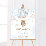 We Can Bearly Wait Bear Balloon Welcome Poster<br><div class="desc">Make your event special with this Blue Bear Baby Shower with our cute and lovely printable Welcome Sign featuring adorable Boy Balloon Baby Shower theme. Download,  personalize,  and create lasting memories with this perfect touch for your joyous celebration!

BS623</div>
