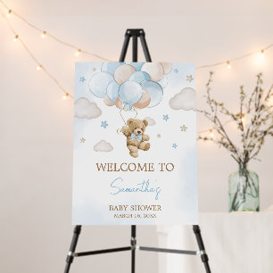 We Can Bearly Wait Bear Balloon Welcome Sign