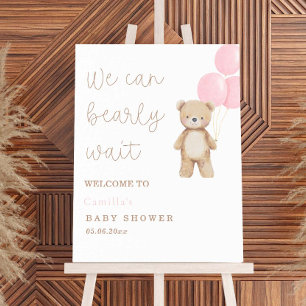 We Can Bearly Wait Bear Balloons Baby Shower Foam Board