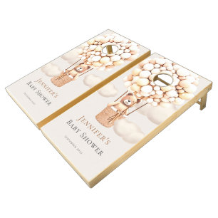 We Can Bearly Wait! Bear Balloons Cornhole Set