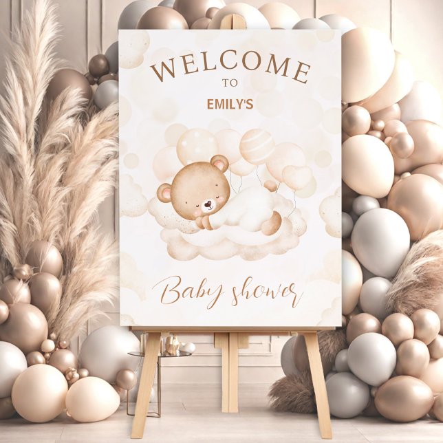 We Can Bearly Wait Beige Baby Shower Welcome Foam Board (We Can Bearly Wait Beige Baby Shower Welcome Foam Board)