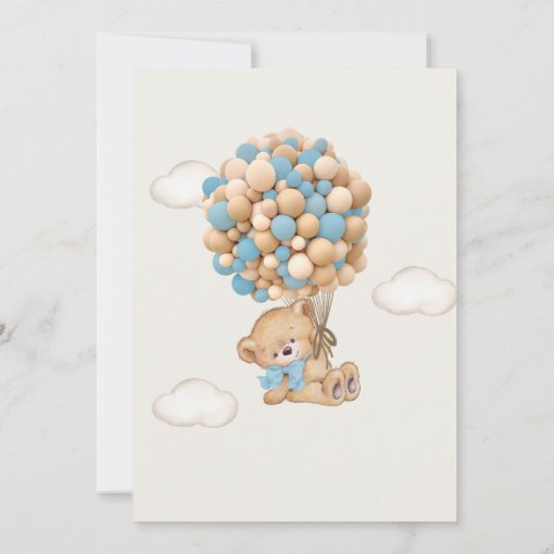 We Can Bearly Wait Blue Baby Shower Invitation | Zazzle