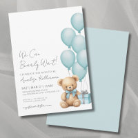We Can Bearly Wait Blue Bear Baby Shower