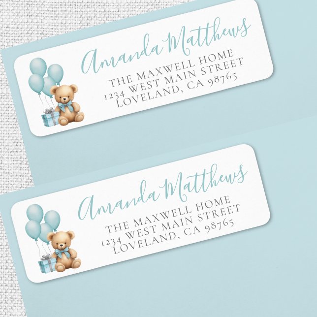 We Can Bearly Wait Blue Boy Baby Shower Label (We Can Bearly Wait Blue Boy Baby Shower label)