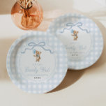 We Can Bearly Wait Blue Teddy Bear Baby Shower Paper Plates<br><div class="desc">These are We Can Bearly Wait Blue Teddy Bear Baby Shower Paper Plates!</div>