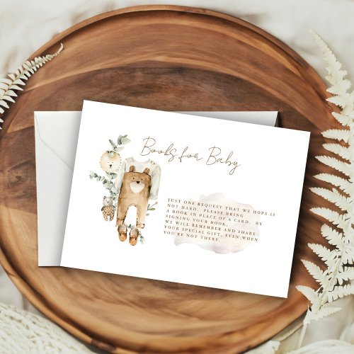 We Can Bearly Wait Boho Books For Baby  Enclosure Card