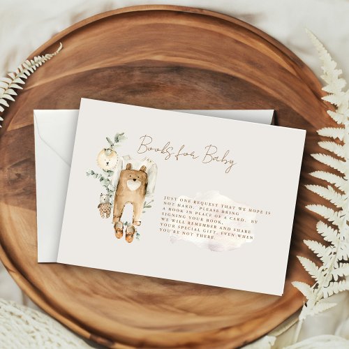 We Can Bearly Wait Boho Books For Baby  Enclosure Card