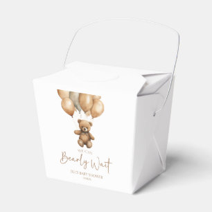 We Can Bearly Wait Boho Teddy Bear Baby Shower Favor Boxes