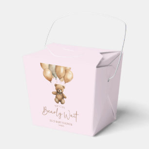 We Can Bearly Wait Boho Teddy Bear Baby Shower Favor Boxes