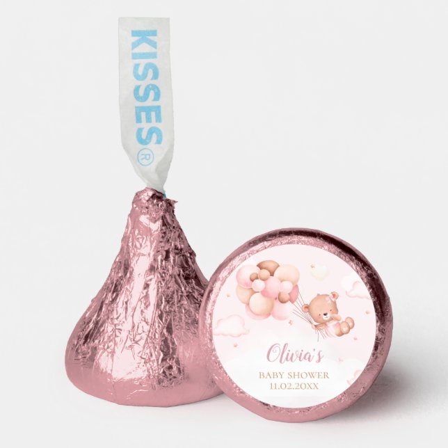 We Can Bearly Wait! Boho Teddy Bear Baby Shower  Hershey®'s Kisses® (Front)