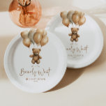 We Can Bearly Wait Boho Teddy Bear Baby Shower Paper Plates<br><div class="desc">This is a We Can Bearly Wait Boho Teddy Bear Baby Shower Paper Plates!</div>