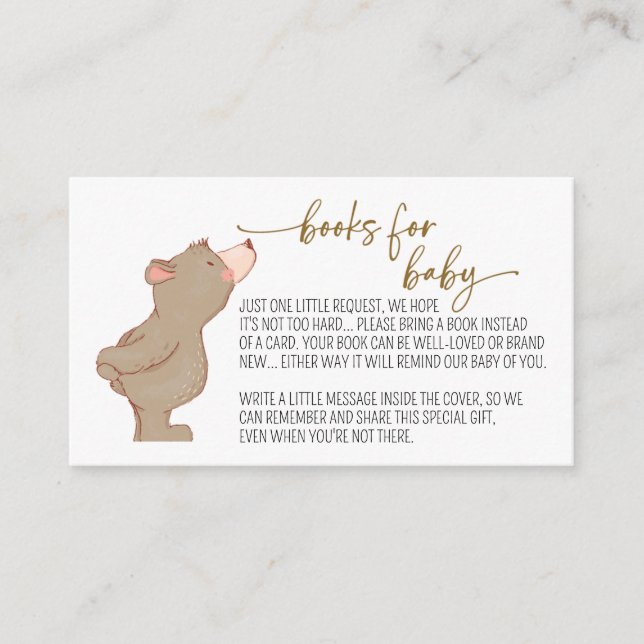 We Can Bearly Wait Books for Baby Card JL01 (Front)