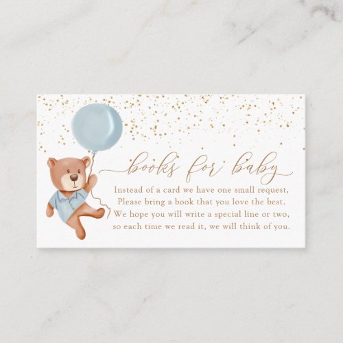 We Can Bearly Wait Books for Baby Enclosure Card